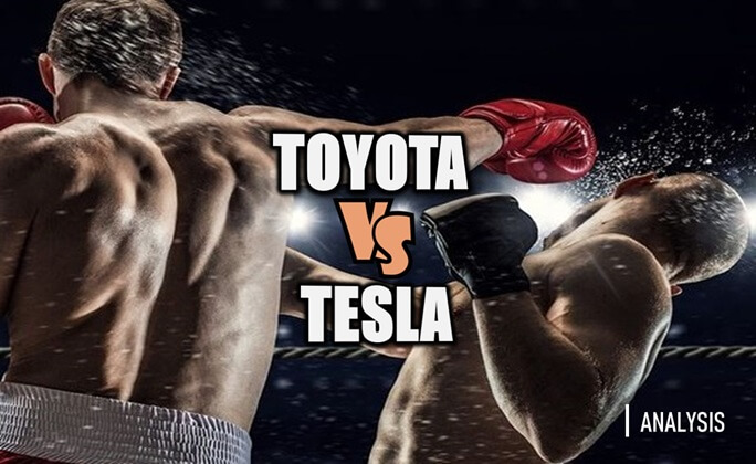 Toyota vs Tesla EV Picture